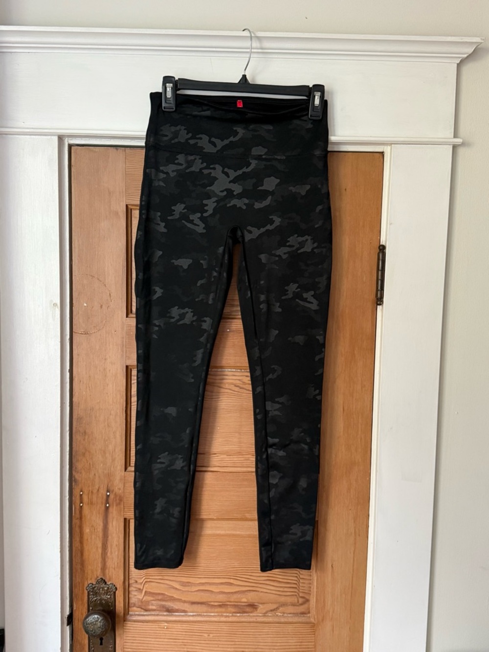 SPANX Black Camouflage High-Waist Leggings
